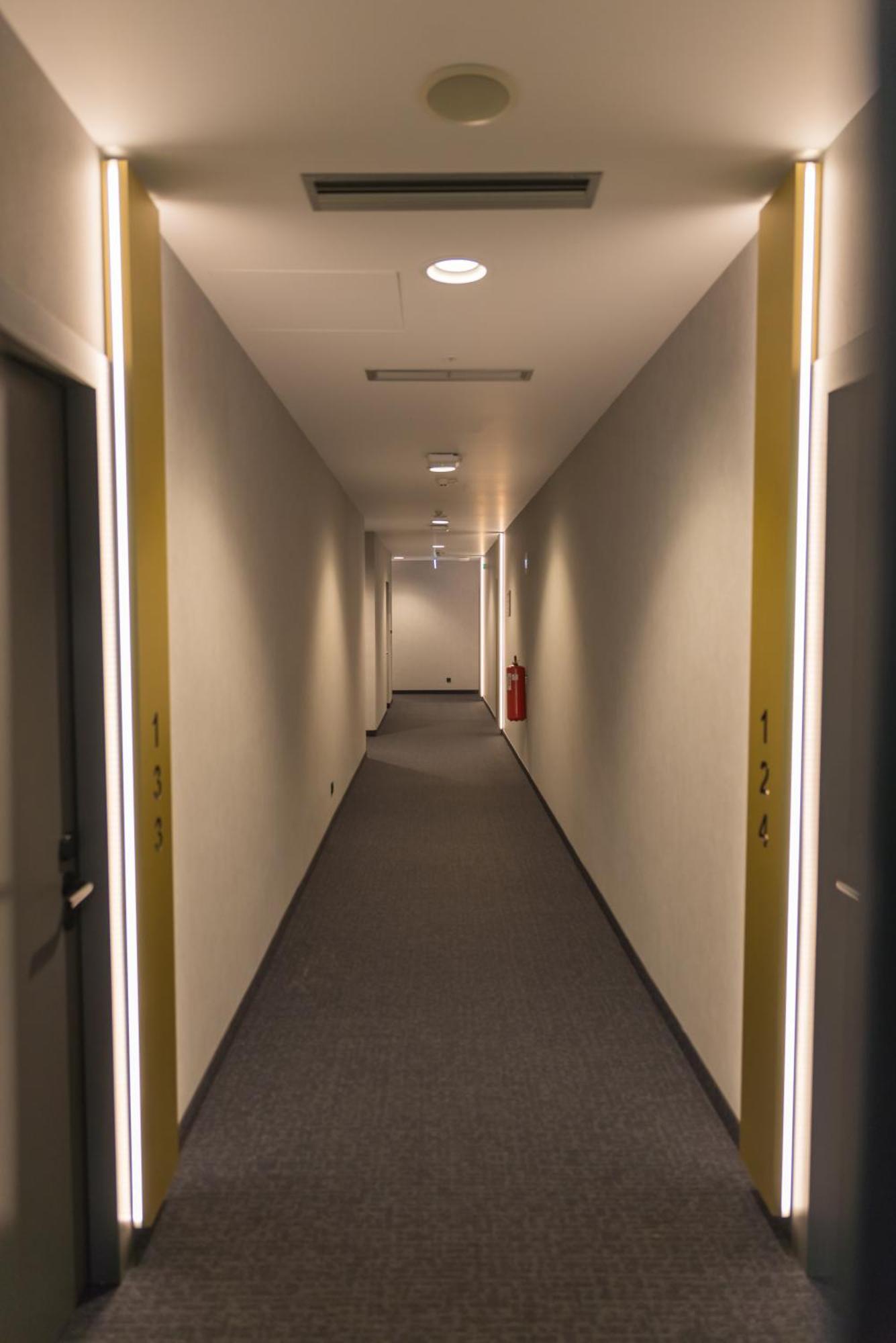 Mk Hotel Tirana Rinas 외부 사진 A corridor in the new building